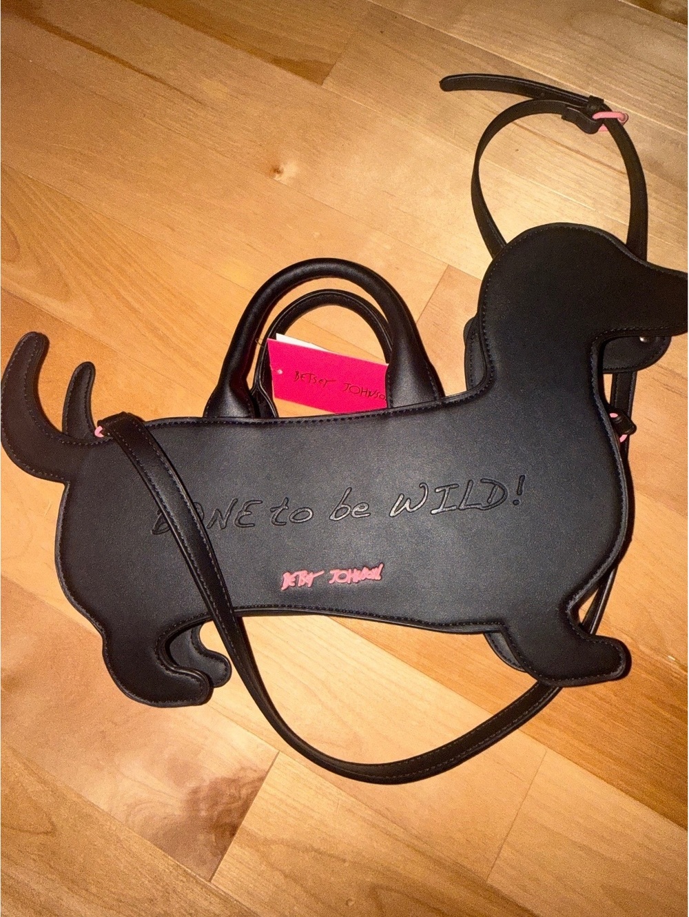 Betsey Johnson Kitsch Weenie Dachshund Halloween Glitter Bone Skeleton Dog BNWT - Picture 4 of 5
